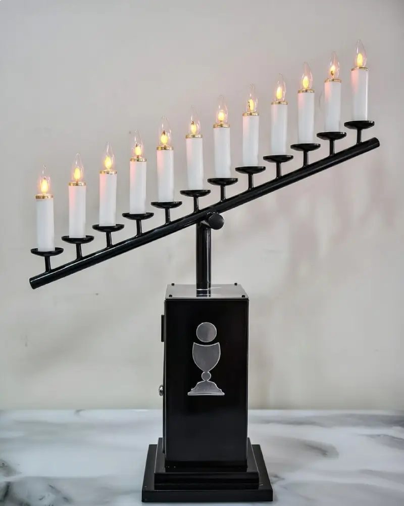 Lamparario en Lámina de 11 Velas en Diagonal